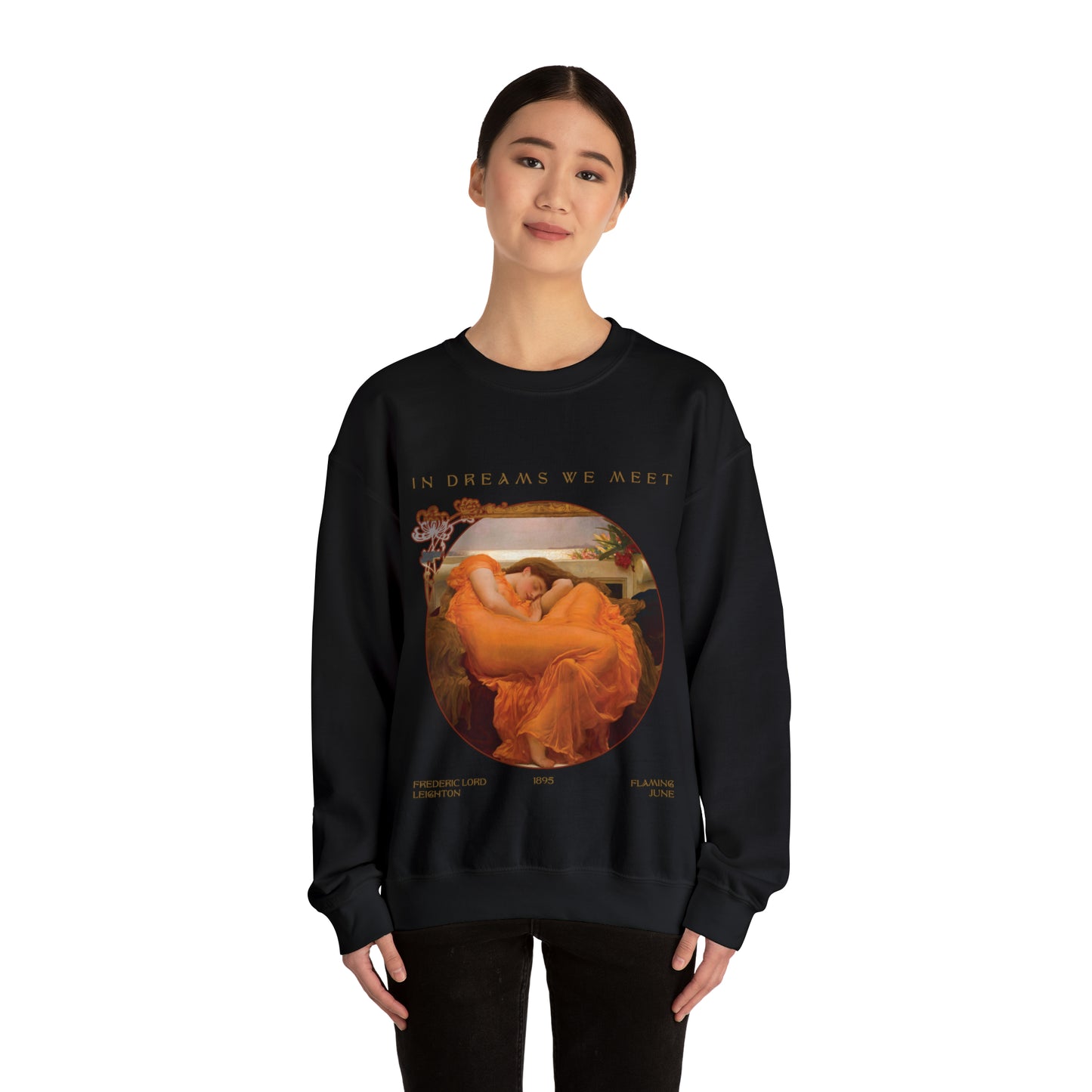 Flaming June by Frederic Leighton Unisex Heavy Blend™ Crewneck Sweatshirt