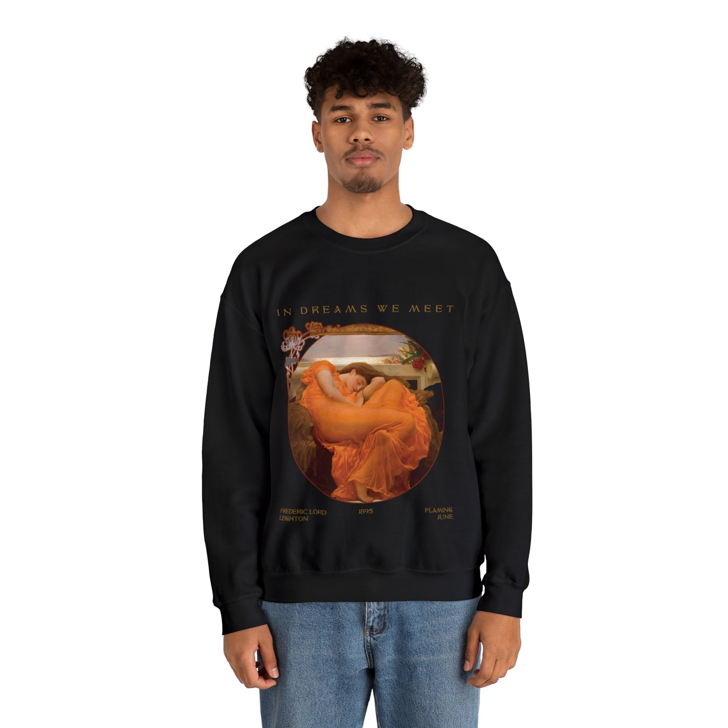 Flaming June by Frederic Leighton Unisex Heavy Blend™ Crewneck Sweatshirt