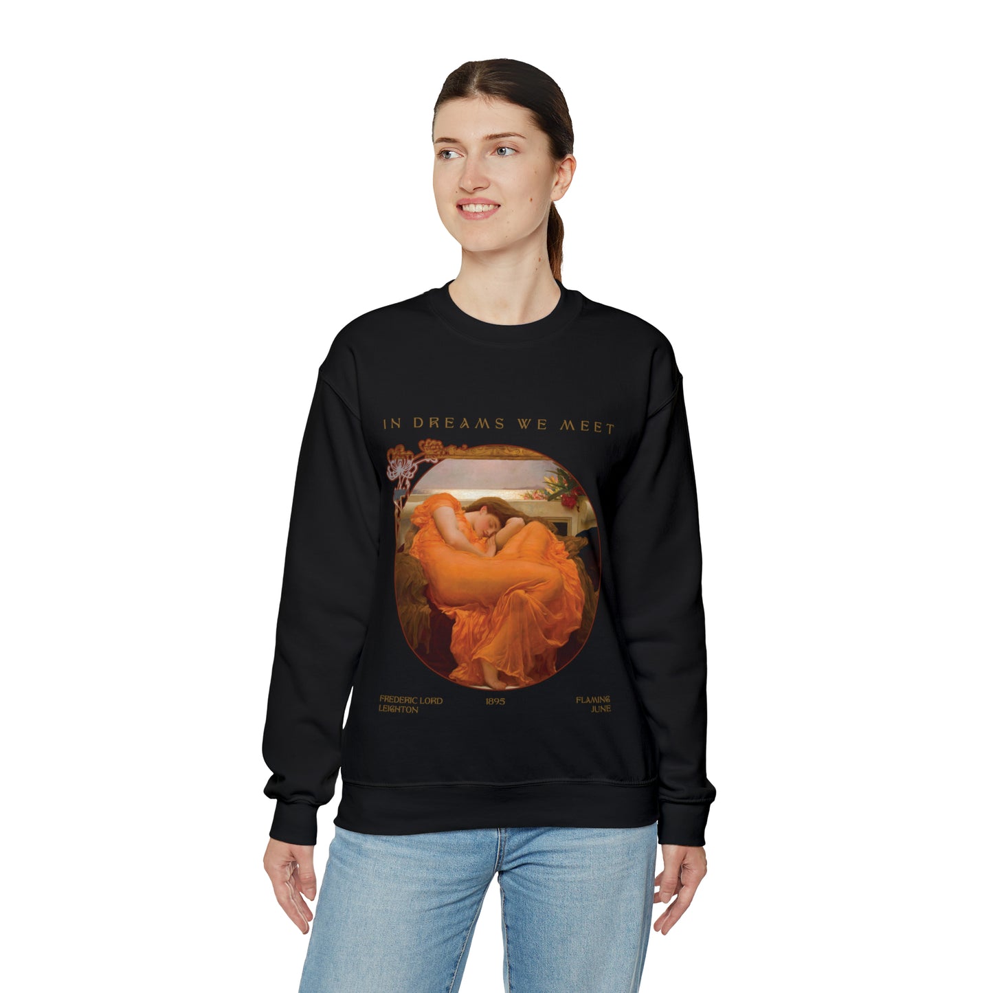 Flaming June by Frederic Leighton Unisex Heavy Blend™ Crewneck Sweatshirt
