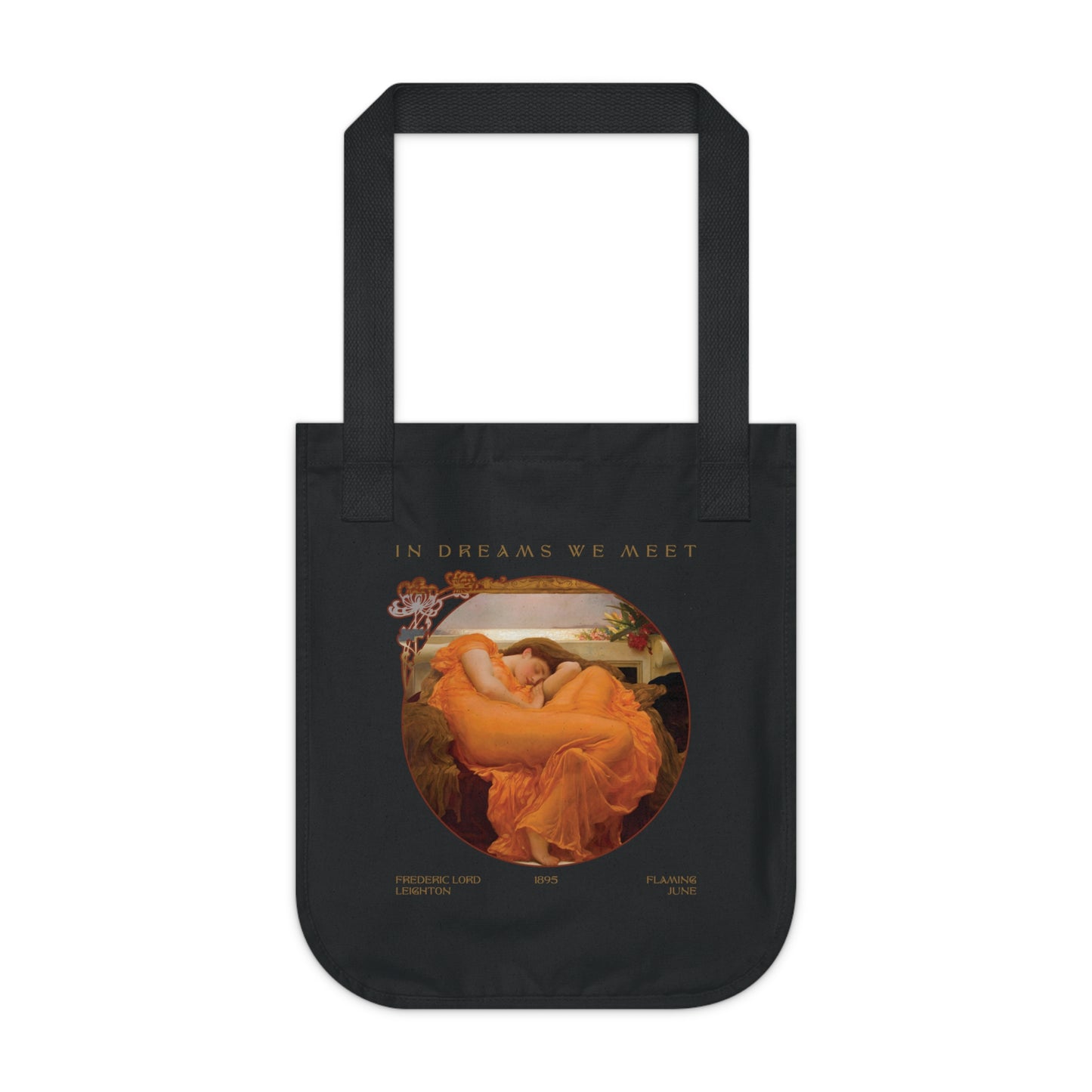 Flaming June by Frederick Leighton - Organic Canvas Tote Bag