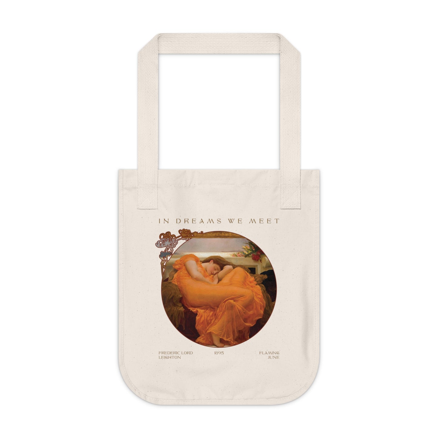 Flaming June by Frederick Leighton - Organic Canvas Tote Bag
