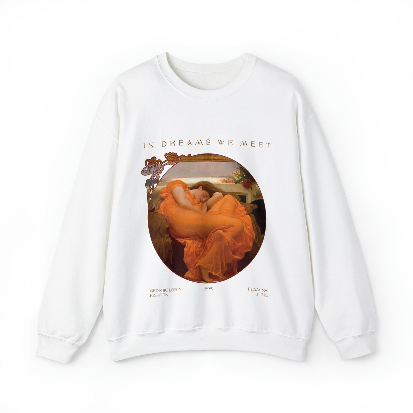 Flaming June by Frederic Leighton Unisex Heavy Blend™ Crewneck Sweatshirt