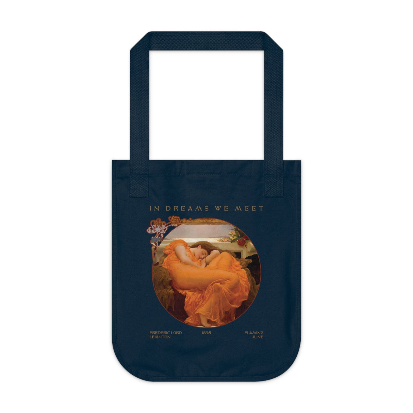 Flaming June by Frederick Leighton - Organic Canvas Tote Bag