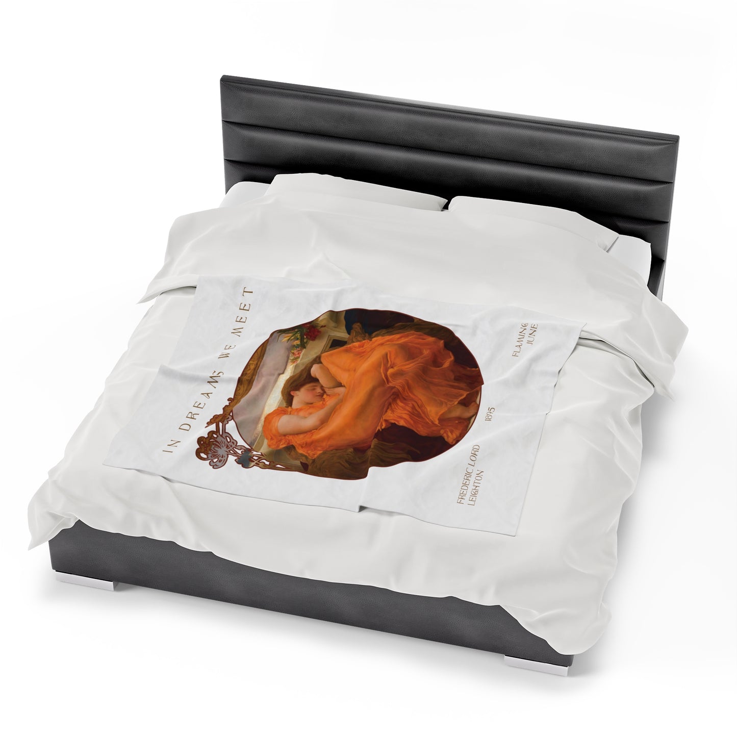 Exclusive 'Flaming June' Design - Velveteen Plush Blanket