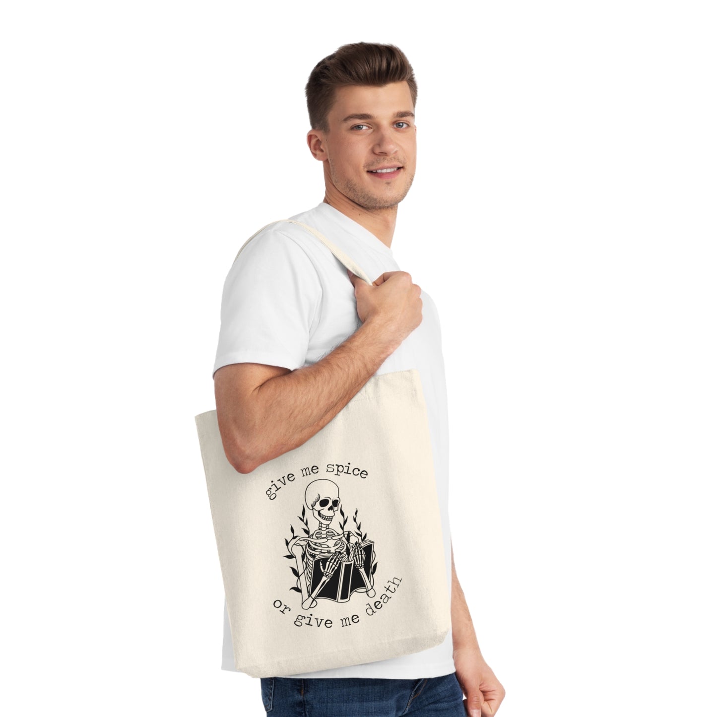Spicy Romance Enthusiasts Tote Bag - 'Give Me Spice or Give Me Death