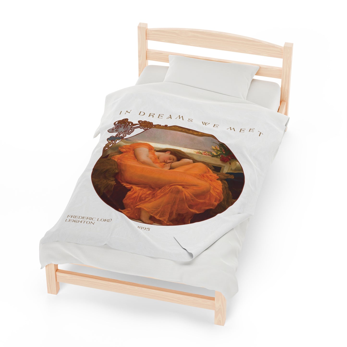 Exclusive 'Flaming June' Design - Velveteen Plush Blanket