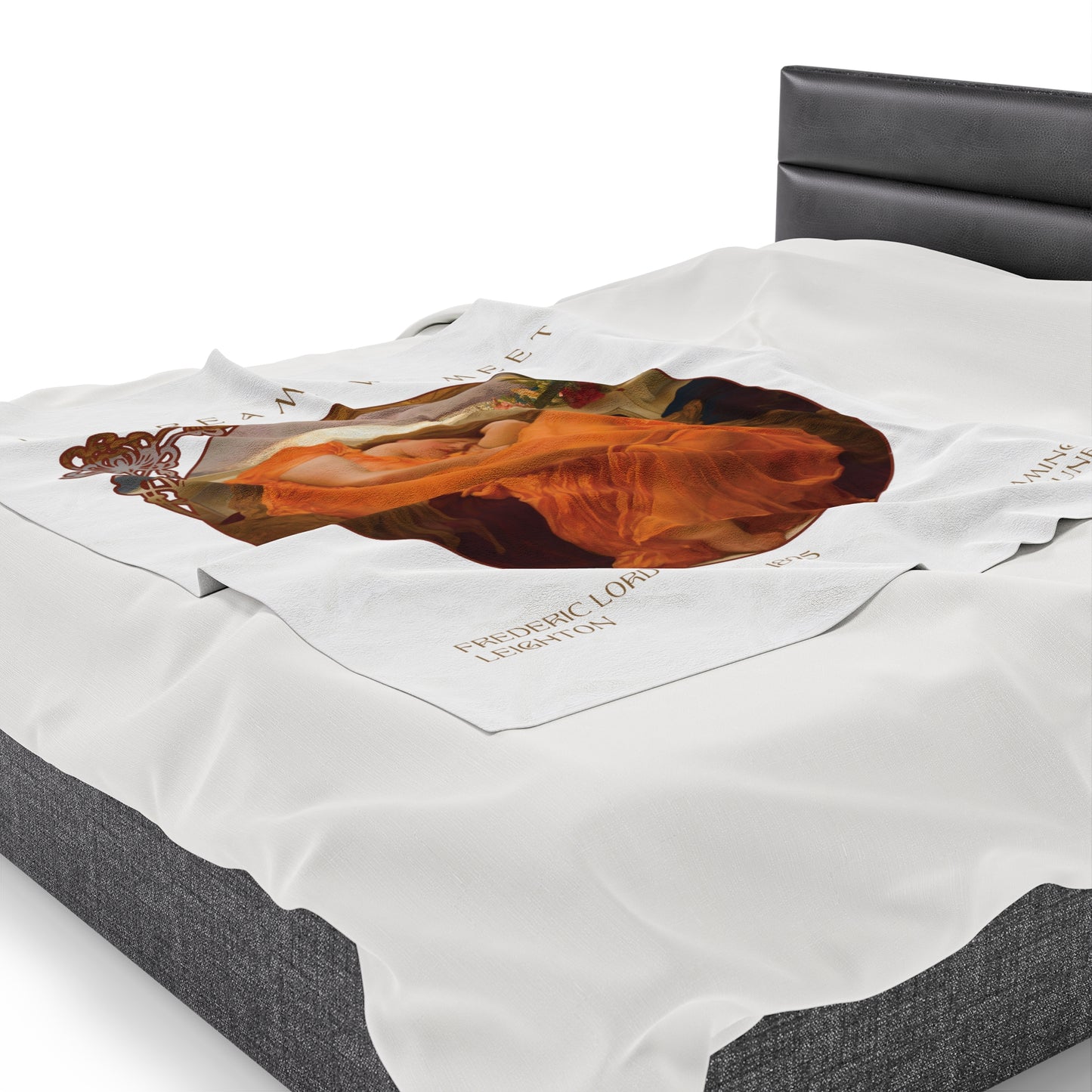 Exclusive 'Flaming June' Design - Velveteen Plush Blanket