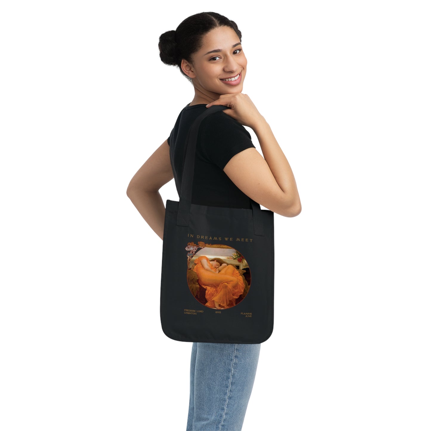 Flaming June by Frederick Leighton - Organic Canvas Tote Bag